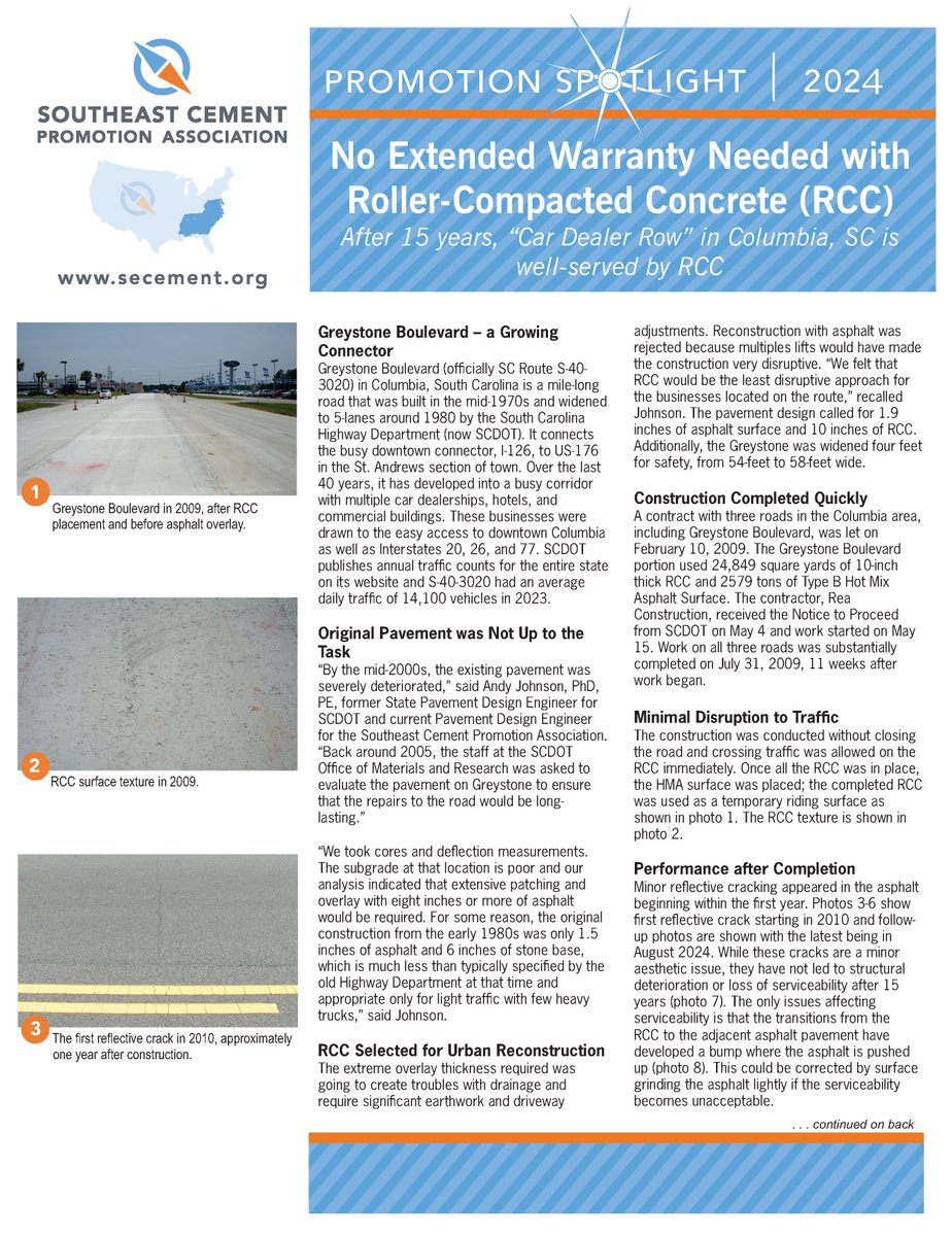 Read our August Spotlight #2: No Extended Warranty Needed with Roller-Compacted Concrete (RCC)
secement.org/.../09/2408_2_…