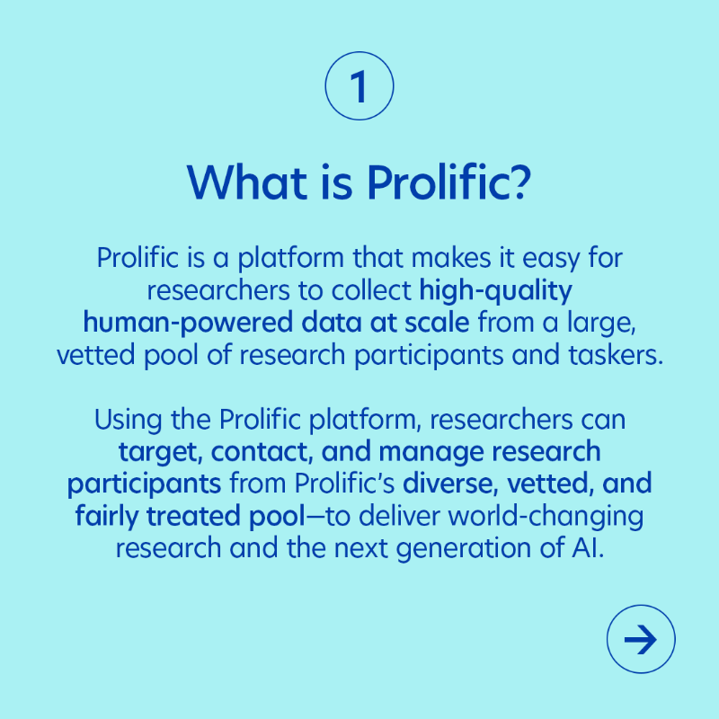 Prolific's tweet photo. Got a question? We’ve got you. 🚀
Our team gets asked plenty of questions at events like @Greenbook #IIEX Europe and @APA Convention earlier this year. Take a look at our #FAQ and let us know what we’ve missed!