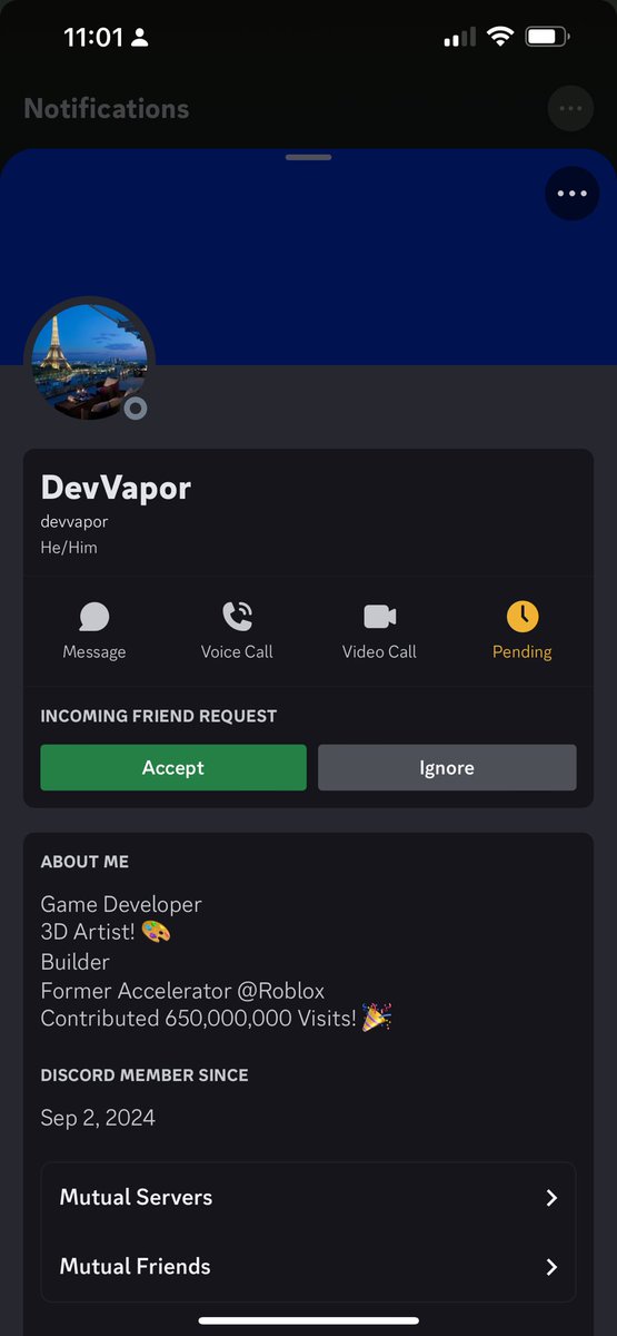 Can’t believe I even need to make a post like this but I don’t want anyone I know getting scammed. 

Just to let everyone know there’s a guy named @DevVaporr 

Making fake accounts with my name on it and who knows who else trying to trick people into donating robux, making