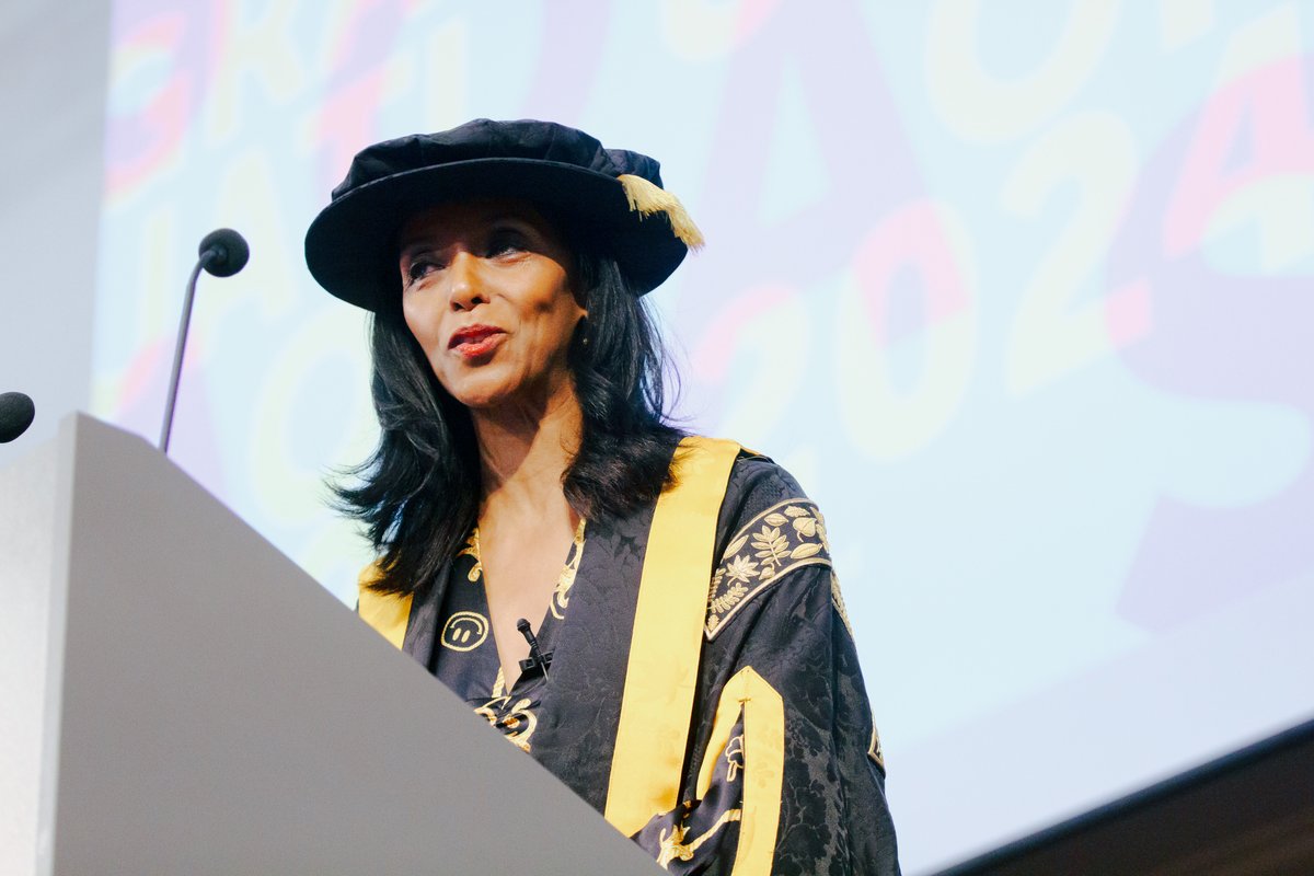 SOAS's tweet photo. "Today marks the end of a chapter in your life, that started with that very first day at school. But that does not mean that your journey of learning is over - this is a lifelong mission."
@TheZeinabBadawi, SOAS President, addresses graduands at todayβs ceremonies. #SOASGrad https://t.co/lOcqMtTBQs