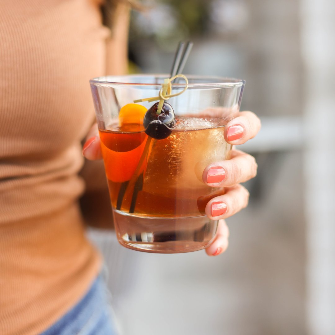 TulasKitchn's tweet photo. Classic never tasted so good —our Spiced Old Fashioned,  with a Luxardo cherry on top. https://t.co/E0kWDgjzRi