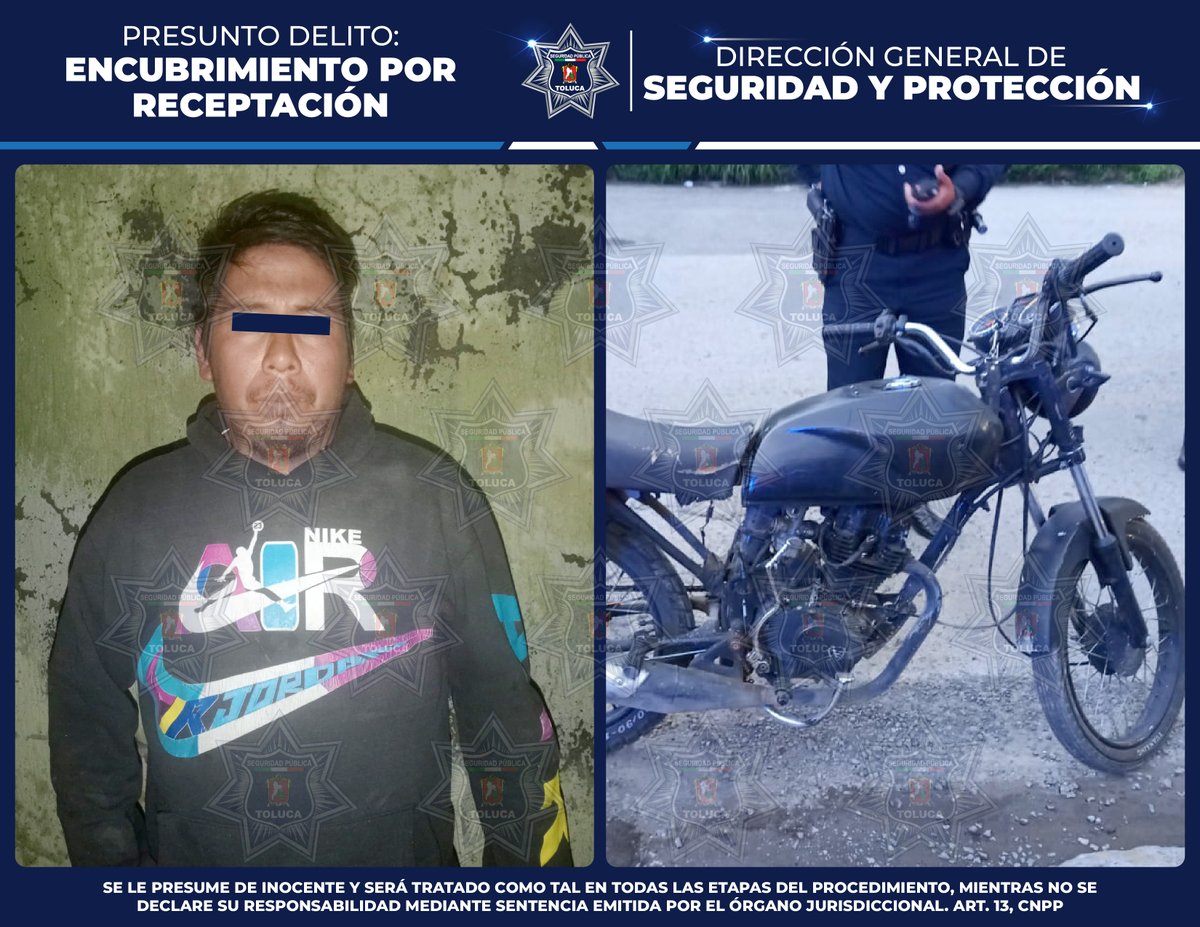 DIRECCIÓN GENERAL SEGURIDAD Y PROTECCIÓN DE TOLUCA (@seguridadtol) on Twitter photo Mientras elementos de la #PolicíaMunicipal realizaban los recorridos permanentes de seguridad, detuvieron a Maximiliano “N” en calles de San Pedro Totoltepec mientras conducía una motocicleta Italika la cual cuenta con reporte de robo. Mientras elementos de la #PolicíaMunicipal realizaban los recorridos permanentes de seguridad, detuvieron a Maximiliano “N” en calles de San Pedro Totoltepec mientras conducía una motocicleta Italika la cual cuenta con reporte de robo.
