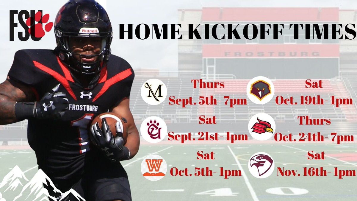 Get ready to come out and support your Bobcats at home this year!! frostburgsports.com/sports/2023/8/…. Get your tickets now. 🔴⚫️🏔️🏈 #Earnit