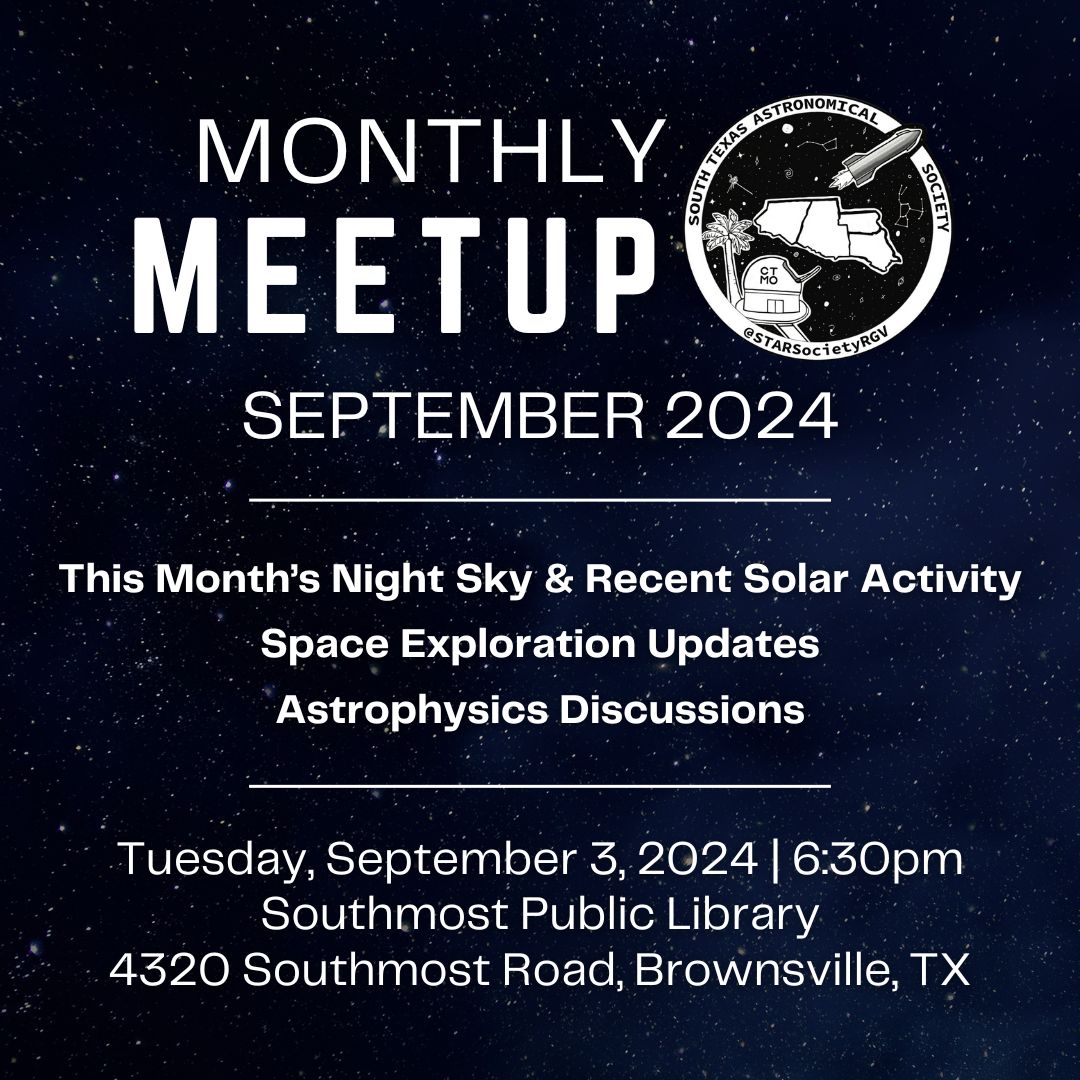 Join us this evening at 6:30pm at the Southmost Public Library for our Monthly Meetup! ✨