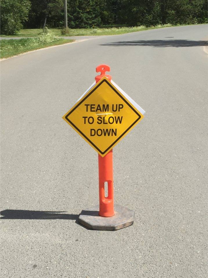 Village Council is holding their annual ‘Team Up to Slow Down’ campaign again this year, and it kicks off today, Tues., Sep. 3rd with Mayor Wilson-Shee, Council members, Fire Chief Farrell and our Public Works team on Atkinson Lane, Springwater Lane and MacIntosh Drive.