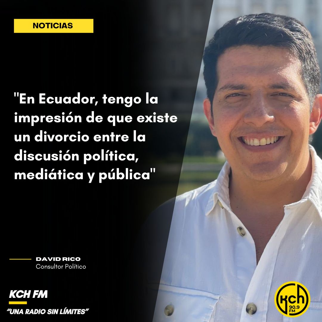 En entrevista con @KCH_FM, el Consultor Político <a href="/DavidRicoC/">David Rico</a>, dialogó sobre la Coyuntura Política Nacional e Internacional.

Más detalles en kchcomunicacion.com