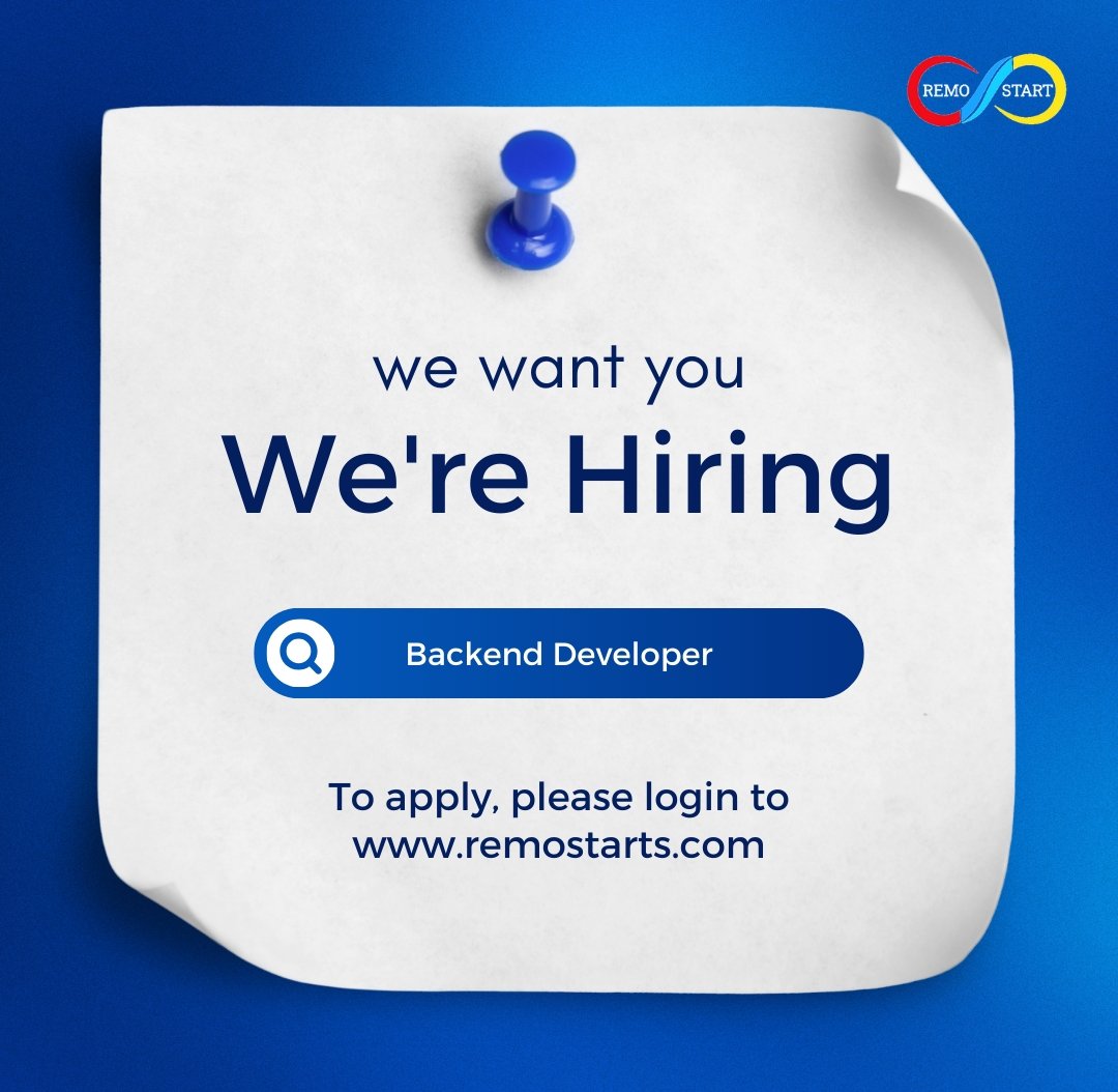 RemoStart's tweet image. Remostart is hiring!

Our client seeks a Backend Developer with:

- 4+ years of experience in .NET development
- Expertise in .NET , and JWT
- Nice to have: microservices )

To apply: kindly visit remostarts.com,sign up and go to “all jobs”. 

#backend #backenddevelopers