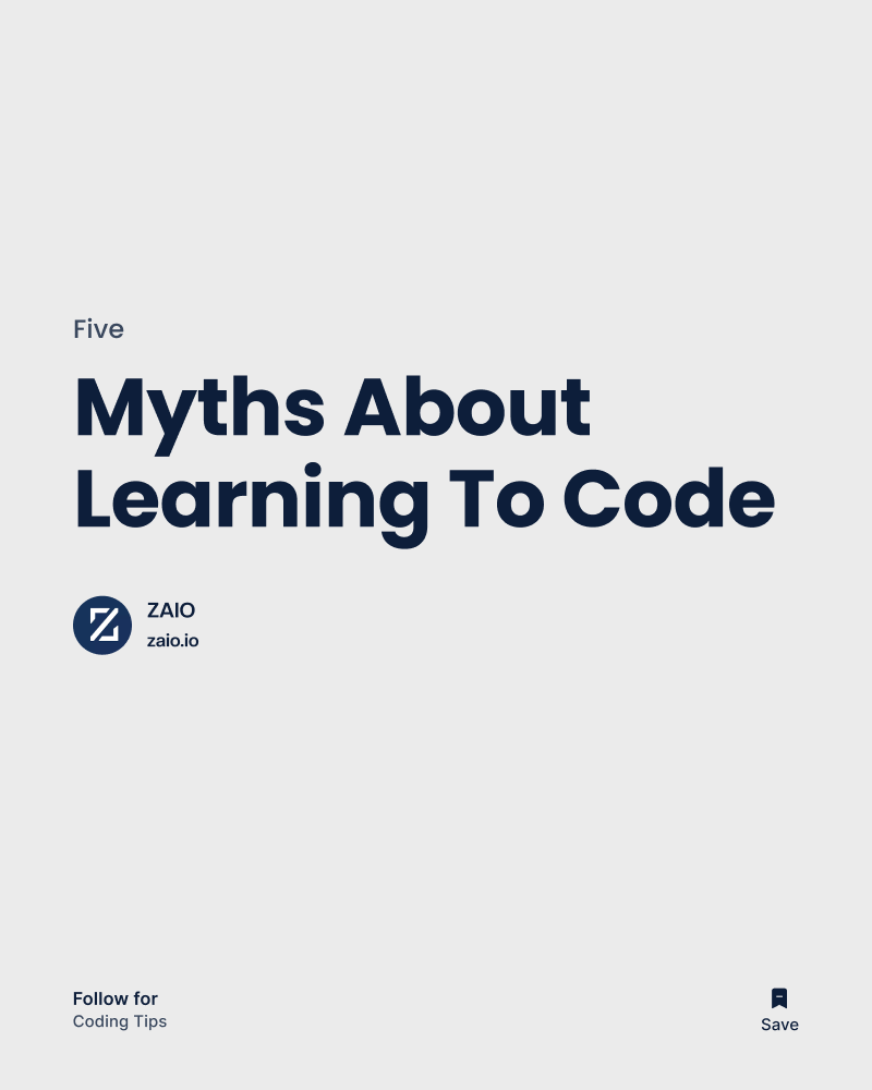 zaiotech's tweet image. 🚨 Don’t let these coding myths hold you back! 🚨
(Read the thread)
#CodingMyths #LearnToCode #TechForAll #Zaio #FutureDevelopers #CodingJourney #TechMyths #TechCommunity