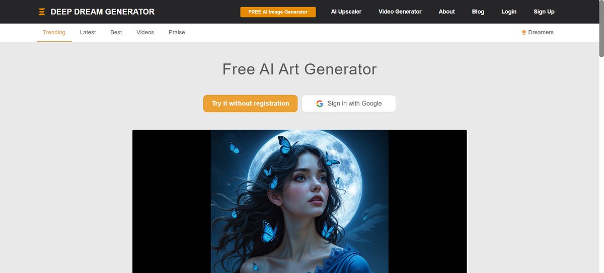 ermandgn's tweet image. Deep Dream Generator, görsel içerikleri dönüştürerek sanatsal eserler oluşturmasına olanak tanır. Özellikle sanatsal projeler için idealdir.

deepdreamgenerator.com

#deepdreamgenerator #aiart #sanat #yapayzeka #dijitalart