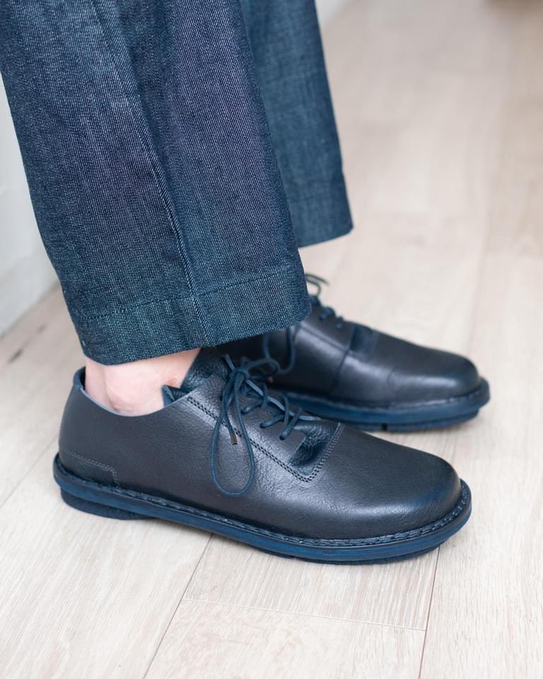 trippen 執念深く トリッペン メンズレザーシューズ DERBY NAVY-WT41 