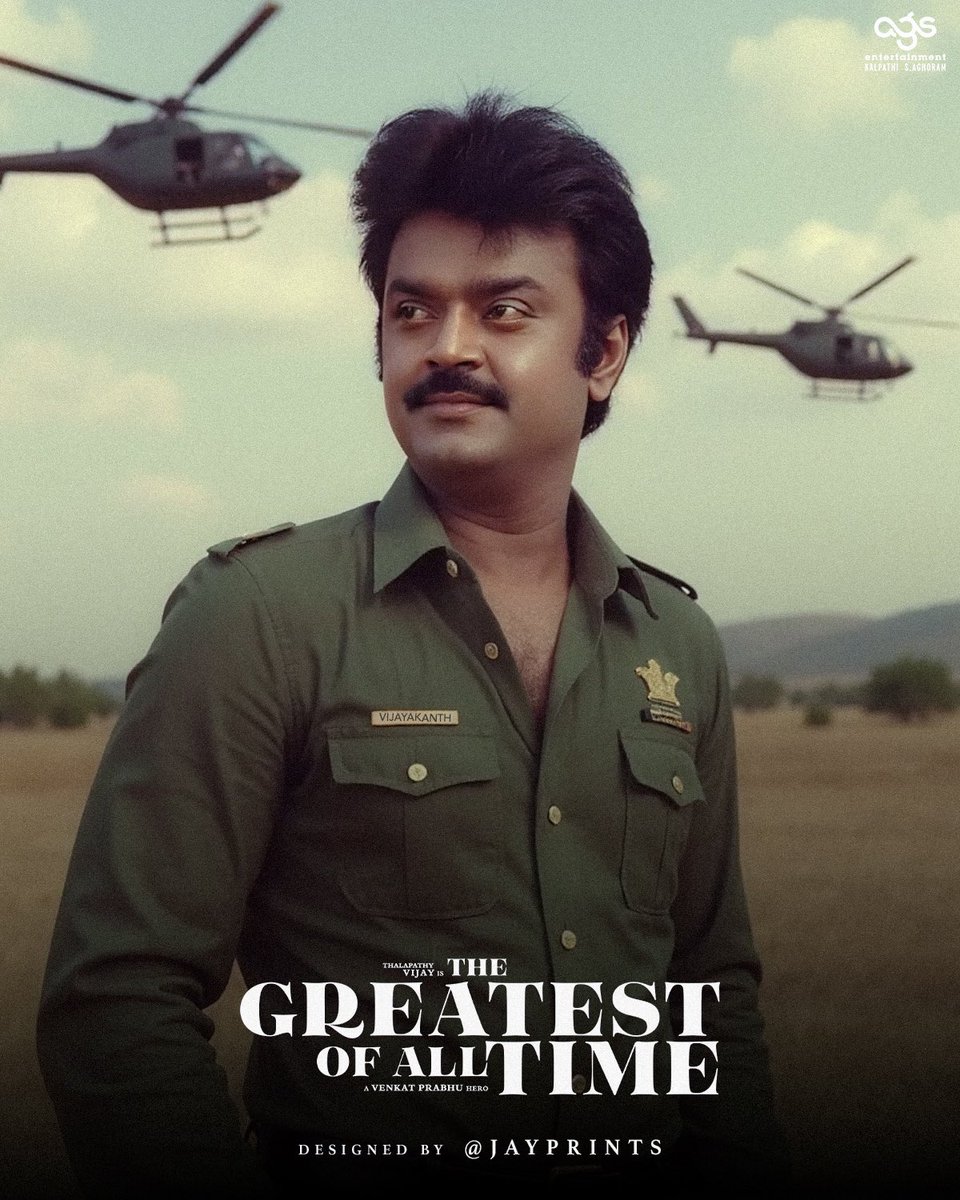 jayprints_'s tweet photo. Honoring the late  #CaptainVijayakanth, a true legend of Tamil cinema and a people’s hero 🖤🤍 

#TheGreatestOfAllTime 
@Jagadishbliss  @aishkalpathi  @GuRuThalaiva #TheGOAT

@Ags_production @vp_offl @Hamsinient @Premgiamaren @archanakalpathi #vijayakanth https://t.co/exdLJgkNzi