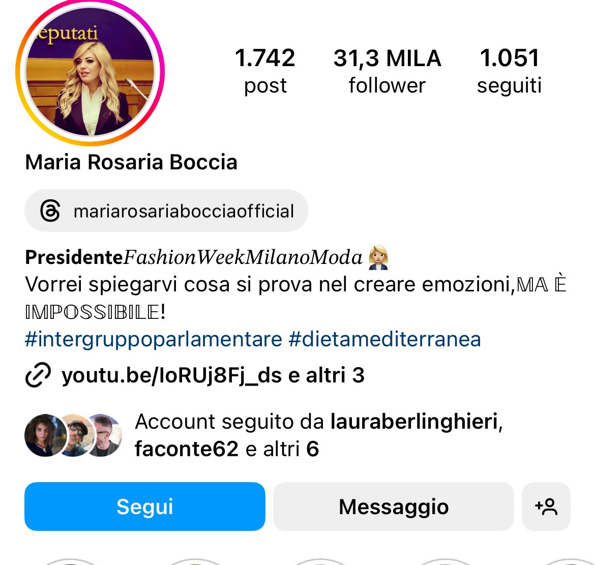 dferrazza's tweet photo. Comunque la Boccia ha il doppio dei followers del ministro #Sangiuliano #boccia #mibac https://t.co/TARK6K2oTW