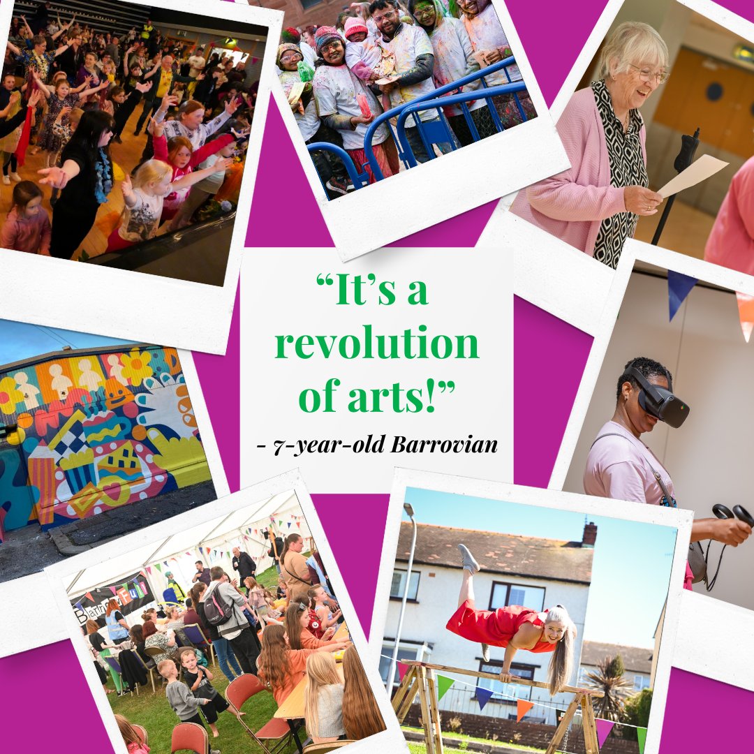 BarrowFull (@barrowfull) on Twitter photo 3 years, 143k creative engagements as Barrovians covered their professional football pitch in poetry; curated murals for their buildings & danced in their streets.
Glad to be continuing beyond this year with <a href="/ace_national/">Arts Council England</a>'s 25/26 CPP extension year funding.
#CreateYourPlace 3 years, 143k creative engagements as Barrovians covered their professional football pitch in poetry; curated murals for their buildings & danced in their streets.
Glad to be continuing beyond this year with <a href="/ace_national/">Arts Council England</a>'s 25/26 CPP extension year funding.
#CreateYourPlace