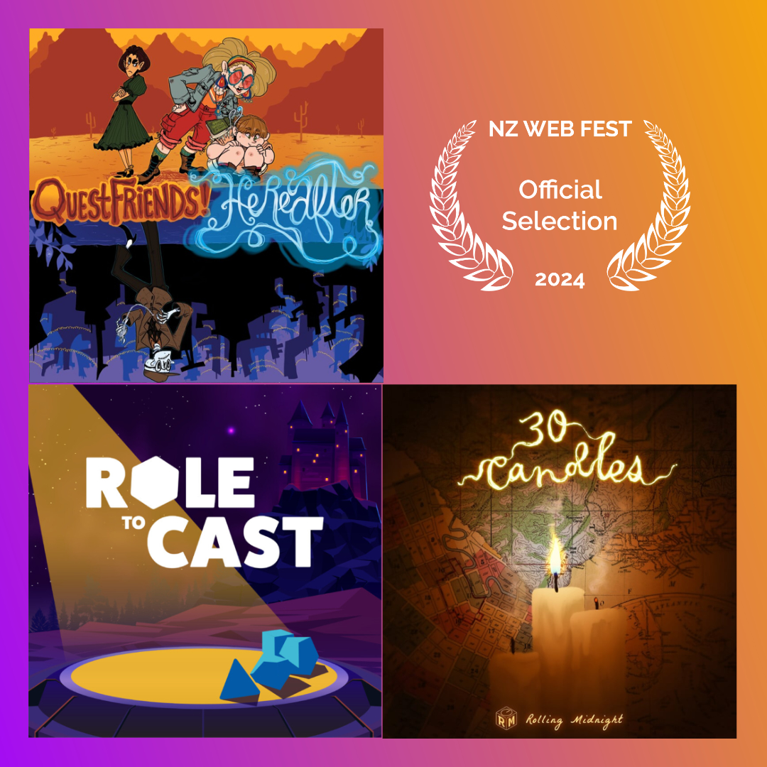 NZ Web Fest (@nzwebfest) on Twitter photo Here are our ACTUAL PLAY AUDIO selections (5 of 7 )
<a href="/Quest_Friends/">Quest Friends!</a>
<a href="/roletocast/">Role To Cast</a>
Rolling Midnight by <a href="/midnightcmedia/">Midnight Ceremonies Media</a>
Congrats!
See them all at nzwebfest.co.nz/2024-selection…
❤👍🌟👍❤
#audiofictionworldcup #podcast #webfest Here are our ACTUAL PLAY AUDIO selections (5 of 7 )
<a href="/Quest_Friends/">Quest Friends!</a>
<a href="/roletocast/">Role To Cast</a>
Rolling Midnight by <a href="/midnightcmedia/">Midnight Ceremonies Media</a>
Congrats!
See them all at nzwebfest.co.nz/2024-selection…
❤👍🌟👍❤
#audiofictionworldcup #podcast #webfest