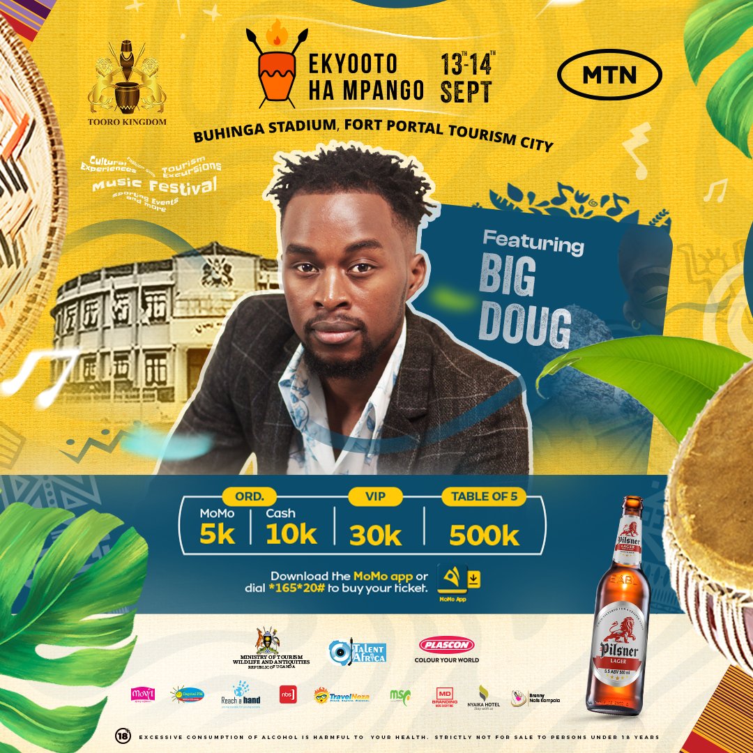 1bigdoug's tweet photo. Abaana b'omuka, our festival is here🔥 @EkyootoTooro . I'm excited to see you in large numbers and we sing together

Check out my music and learn the words😅 AKANGE KAAWE, NINKUTIGITA, KONDO, CHERIO, NIMWANGIRA, all on YouTube. LOVE EXAM ft. Wicky Music is coming too🔥  #bigdoug https://t.co/QWL1oelsaB