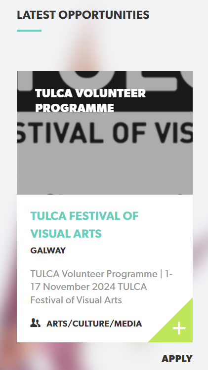 StudentVolunteer.ie (@studentvol_ie) on Twitter photo New Volunteer Project alert! 🚨 check out <a href="/TulcaFestival/">TULCA Festival of Visual Arts</a> volunteering opportunity: studentvolunteer.ie/view-all/tulca…
Sign up online, log your hours, and gain a campus award! #civicskills #volunteer New Volunteer Project alert! 🚨 check out <a href="/TulcaFestival/">TULCA Festival of Visual Arts</a> volunteering opportunity: studentvolunteer.ie/view-all/tulca…
Sign up online, log your hours, and gain a campus award! #civicskills #volunteer
