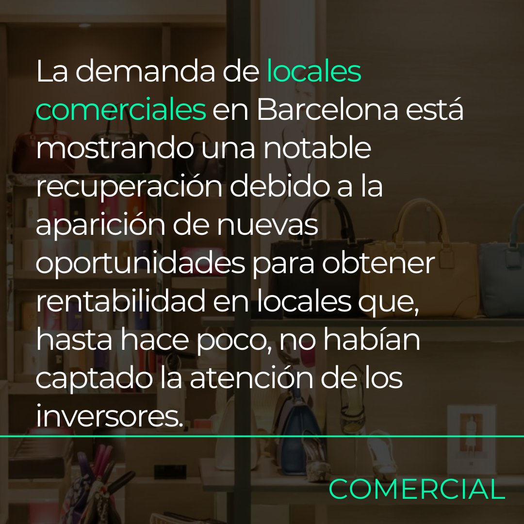 ✔️ Los inversores encuentran nuevas oportunidades de rentabilidad en los locales comerciales de Barcelona

Según el último informe de <a href="/Forcadell1958/">Forcadell</a>, en las áreas más exclusivas de la ciudad, las rentabilidades esperadas se sitúan en torno al 3%.

📝 brainsre.news/inversores-ren…