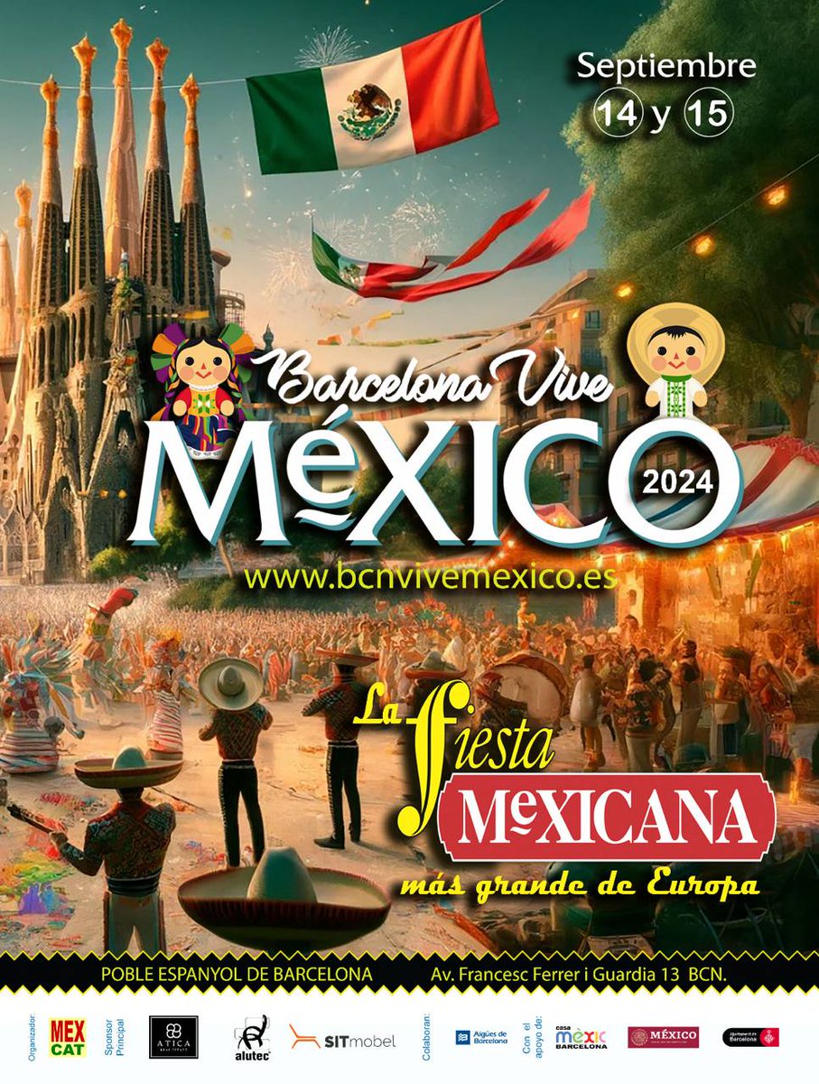 El festival #BarcelonaViveMéxico tiene cerca de 30 actividades a lo largo de septiembre y los primeros días de octubre. Consulta el programa completo en bcnvivemexico.es

¡Te invitamos a disfrutar la cultura, el arte y las tradiciones mexicanas en #Barcelona!     3/3