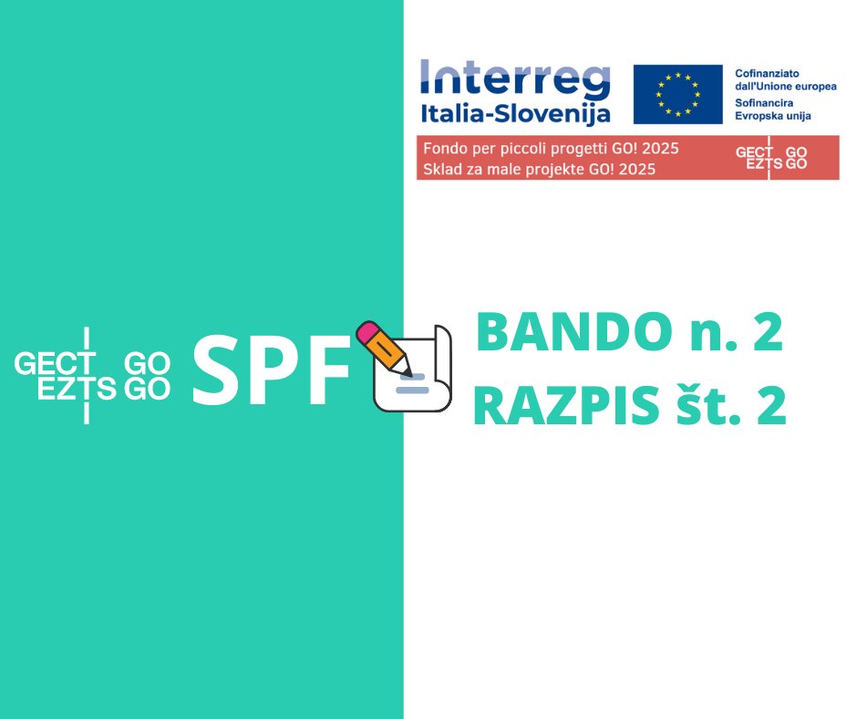 GECT GO - EZTS GO ๐ช๐บ๐ฎ๐น๐ธ๐ฎ (@gectgo_eztsgo) on Twitter photo The results of the second SPF GO! 2025 call are in!
Twelve cross-border projects will be financed by <a href="/InterregITASLO/">InterregITASLO</a> (VI-A 2021-2027) through the call SPF 2/2024 of the Small Projects Fund managed by EGTC GO.
Read more about the winning projects here โฌ๏ธ
bit.ly/47dZCVH The results of the second SPF GO! 2025 call are in!
Twelve cross-border projects will be financed by <a href="/InterregITASLO/">InterregITASLO</a> (VI-A 2021-2027) through the call SPF 2/2024 of the Small Projects Fund managed by EGTC GO.
Read more about the winning projects here โฌ๏ธ
bit.ly/47dZCVH