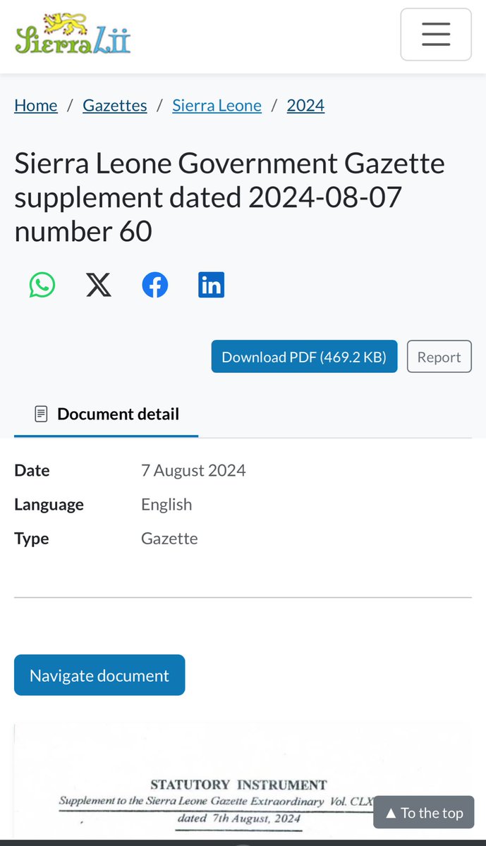 The Sierra Leone Mines and Minerals Development and Management Corporation Regulations, 2024. 

Click on the link below

 sierralii.gov.sl/akn/sl/officia…
