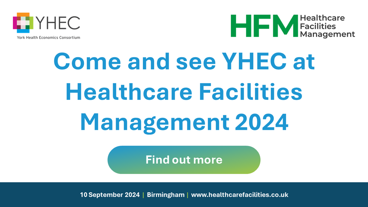 YHEC1's tweet photo. Join YHEC's Melissa Pegg at next weeks Healthcare Facilities Management conference. 

Melissa will be discussing the role of HTA in environmental sustainability and the burden of operating room waste.

Contact us to find out more: yhec@york.ac.uk  

#EnvironmentalSustainability https://t.co/gI5X3iFtfL