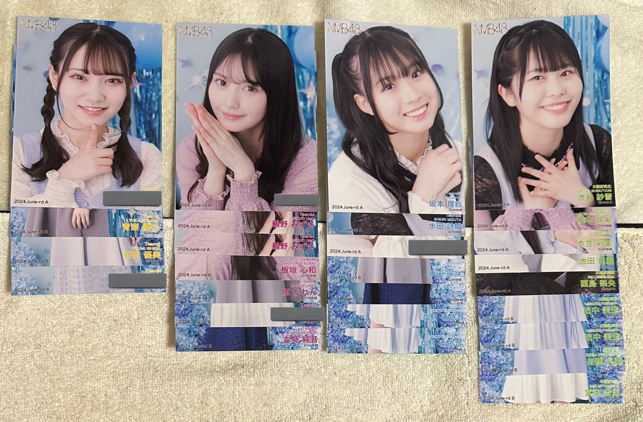 芳賀礼さん 直筆サイン入り生写真 NMB48 14th Anniversary