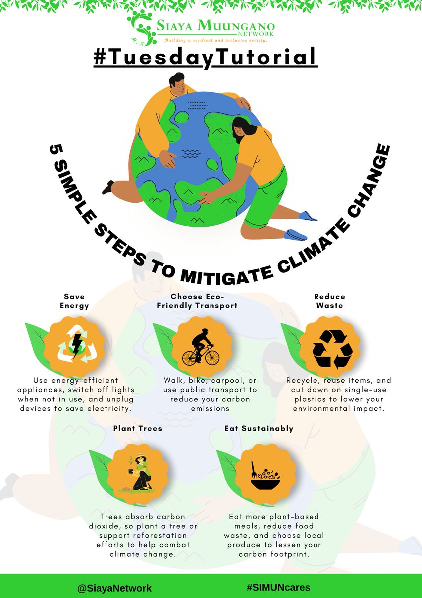 MuunganoCentre's tweet image. Ready to make a difference? This #TuesdayTutorial is all about easy steps to protect our planet. Let's learn, act, and inspire! Every small effort counts—together, we can fight climate change! #WeAreVCA  #ClimateAction #SIMUNcares