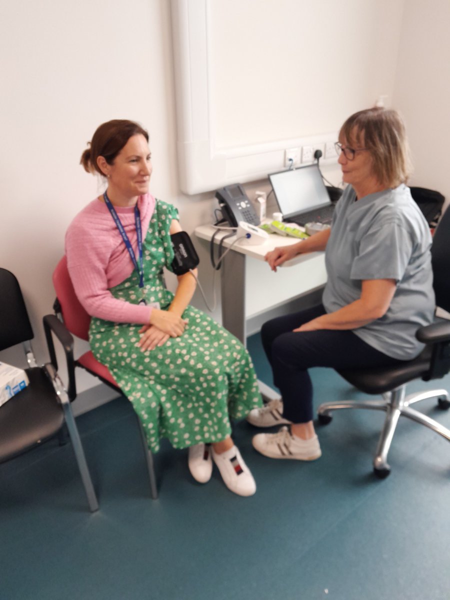 CKCH_WestKerry's tweet photo. Staff availing of the HSE Staff Health Checks with the nurse, here in Tralee Primary Care Centre today! ๐ฉโโ๏ธ
It is important to get yourself checked, this can help with early detection and prevention. โ๏ธ
#GetYourselfChecked
#StaffHealthChecks
#HSECHN2
#PuttingStaffFirst https://t.co/0dcIHI3MMe