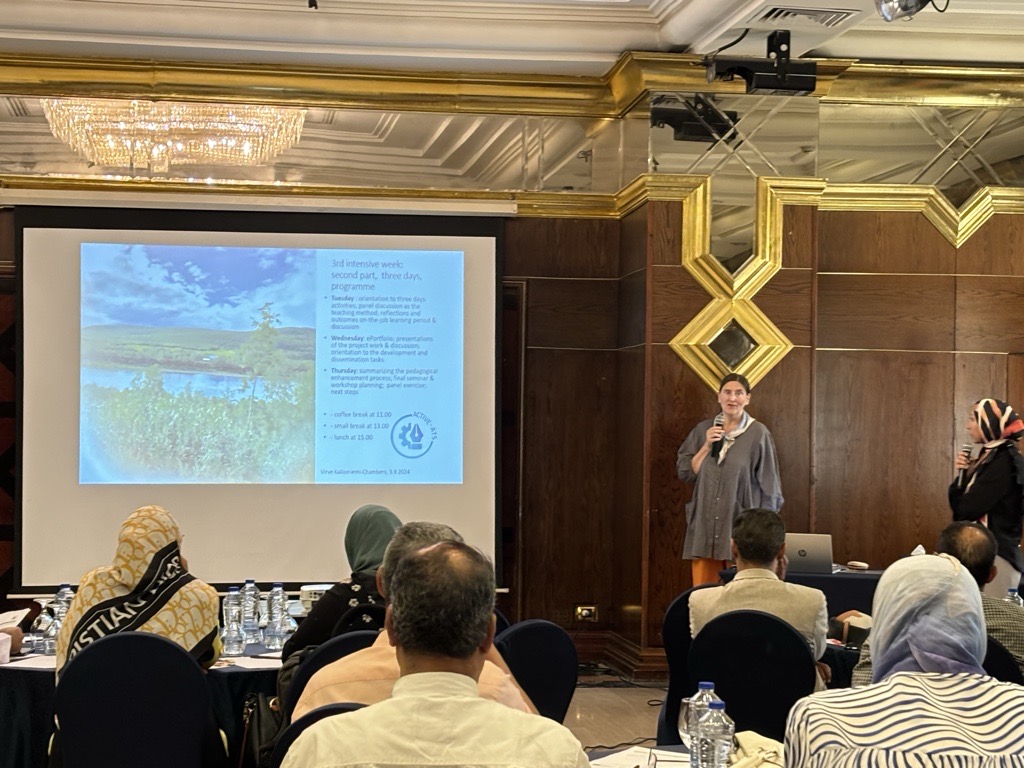 The 3rd intensive week of the ACTIVE-ATS project for Pedagogical Enhancement Programme &amp; on-the-job-learning started today with highly motivated participating teachers and trainers from TVET schools in Cairo, Egypt.
#ActiveATS #TVET #HamkResearch #CoFundedByTheEuropeanUnion