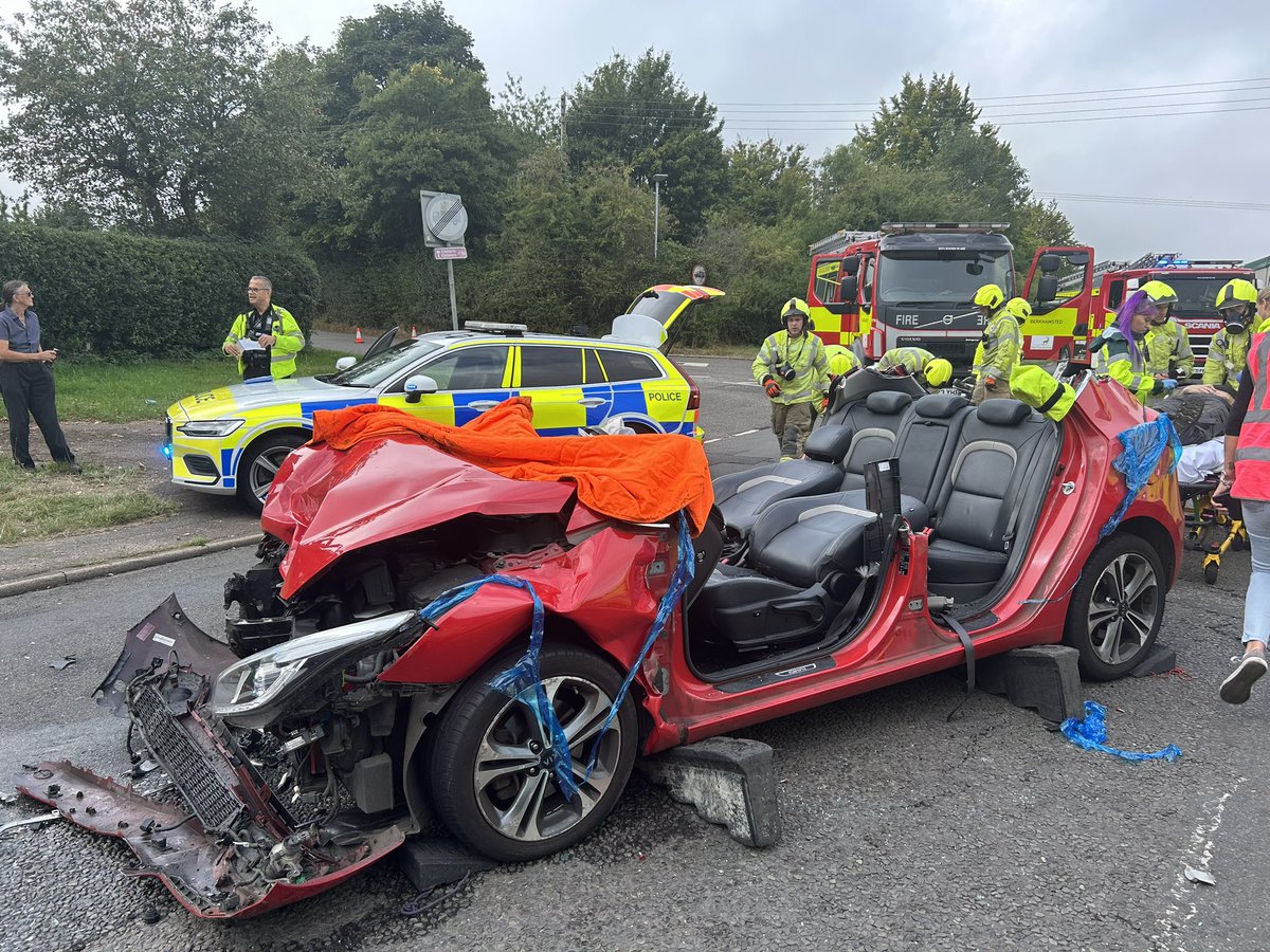 Running Call one casualty safely extracted from vehicle and in care of <a href="/EastEnglandAmb/">EEAST Ambulance Service</a>