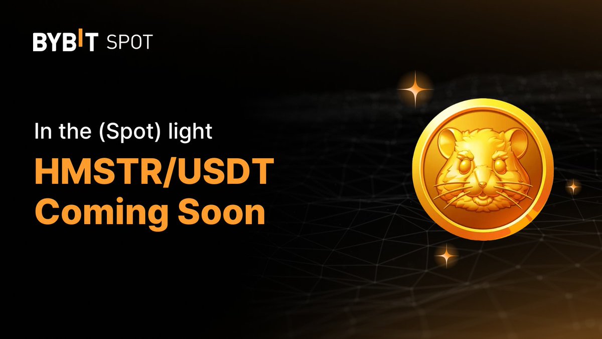 Bybit (@bybit_official) on Twitter photo $HMSTR is coming soon to the #BybitSpot trading platform with <a href="/hamster_kombat/">Hamster Kombat</a>!
Listing time: Sep 26, 2024
#TheCryptoArk #BybitListing $HMSTR is coming soon to the #BybitSpot trading platform with <a href="/hamster_kombat/">Hamster Kombat</a>!
Listing time: Sep 26, 2024
#TheCryptoArk #BybitListing
