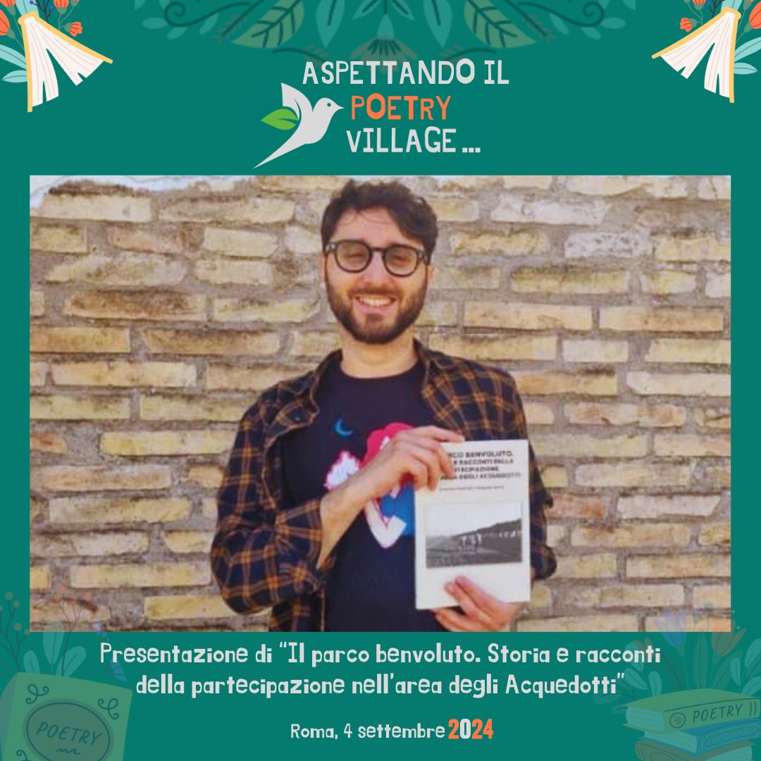 Sapereambiente (@sapereambiente) on Twitter photo Domani, 4 settembre alle ore 18.30 un’anteprima del Poetry Village.
Presentazione del libro “Il parco benvoluto. Storia e racconti della partecipazione nell'area degli Acquedotti” con gli autori Cristiano Tancredi e Pasquale Grella.
poetryvillage.it/eventi/aspetta…
<a href="/CristianoTanc/">Cristiano Tancredi</a> Domani, 4 settembre alle ore 18.30 un’anteprima del Poetry Village.
Presentazione del libro “Il parco benvoluto. Storia e racconti della partecipazione nell'area degli Acquedotti” con gli autori Cristiano Tancredi e Pasquale Grella.
poetryvillage.it/eventi/aspetta…
<a href="/CristianoTanc/">Cristiano Tancredi</a>