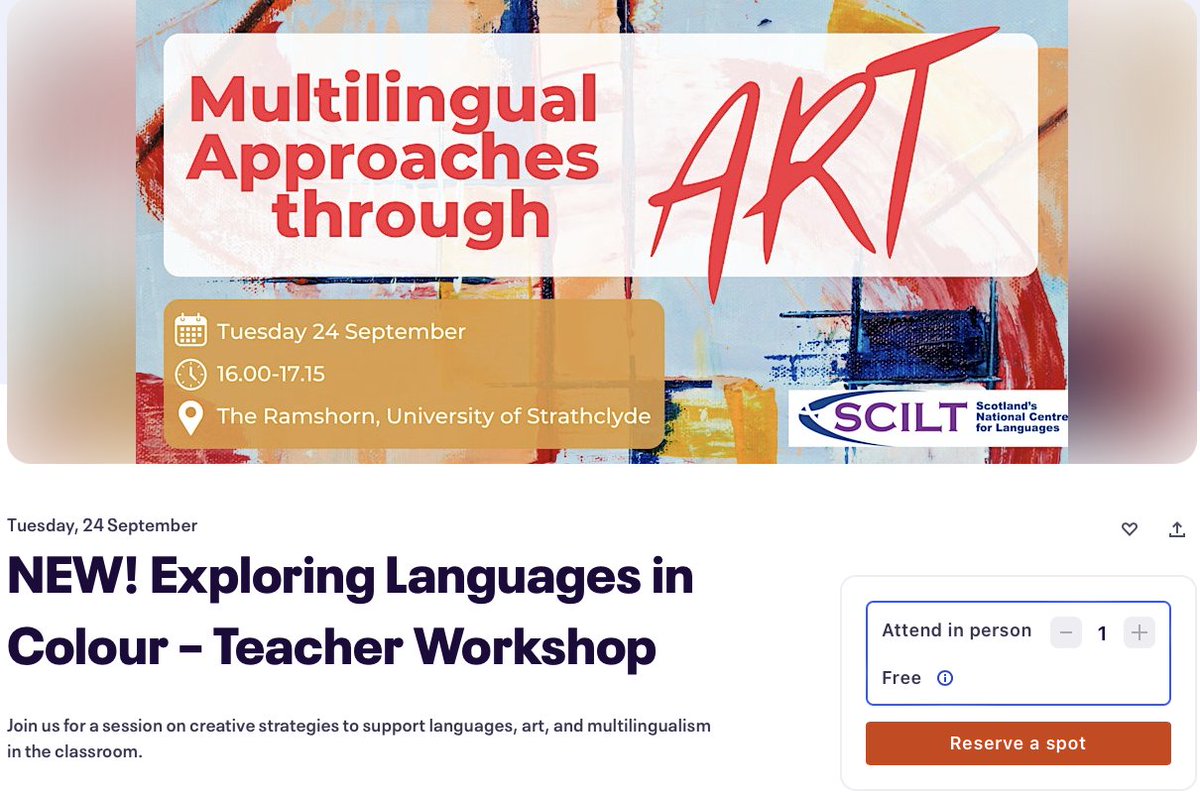 Dobrochna Futro also @dobrochnafutro.bsky.social (@dobrochnafutro) on Twitter photo Join us on 24 September <a href="/scottishcilt/">SCILT</a> to explore languages in colour and support multilingual students in their learning journey! With <a href="/citizen_ehm/">Jane Catlin</a> <a href="/KarenScilt/">Karen SCILT</a> <a href="/Lavinia_Hirsu/">Lavinia Hirsu</a> <a href="/UofGEducation/">School of Education</a> Book your free place here: eventbrite.co.uk/e/new-explorin… Join us on 24 September <a href="/scottishcilt/">SCILT</a> to explore languages in colour and support multilingual students in their learning journey! With <a href="/citizen_ehm/">Jane Catlin</a> <a href="/KarenScilt/">Karen SCILT</a> <a href="/Lavinia_Hirsu/">Lavinia Hirsu</a> <a href="/UofGEducation/">School of Education</a> Book your free place here: eventbrite.co.uk/e/new-explorin…