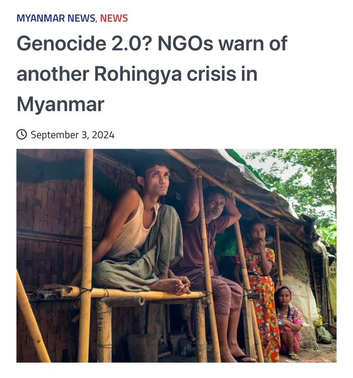 Mohammed Dullah (@romddullah) on Twitter photo Rape, murder, torture - the #Rohingya face unimaginable horrors at the hands of Myanmar's military and now Arakan Army. The world must act now to stop the Rohingya  ongoing genocide. This is not the 1940s - it's 2024, yet ethnic cleansing continues. #Genocide2.0 #SaveRohingya Rape, murder, torture - the #Rohingya face unimaginable horrors at the hands of Myanmar's military and now Arakan Army. The world must act now to stop the Rohingya  ongoing genocide. This is not the 1940s - it's 2024, yet ethnic cleansing continues. #Genocide2.0 #SaveRohingya