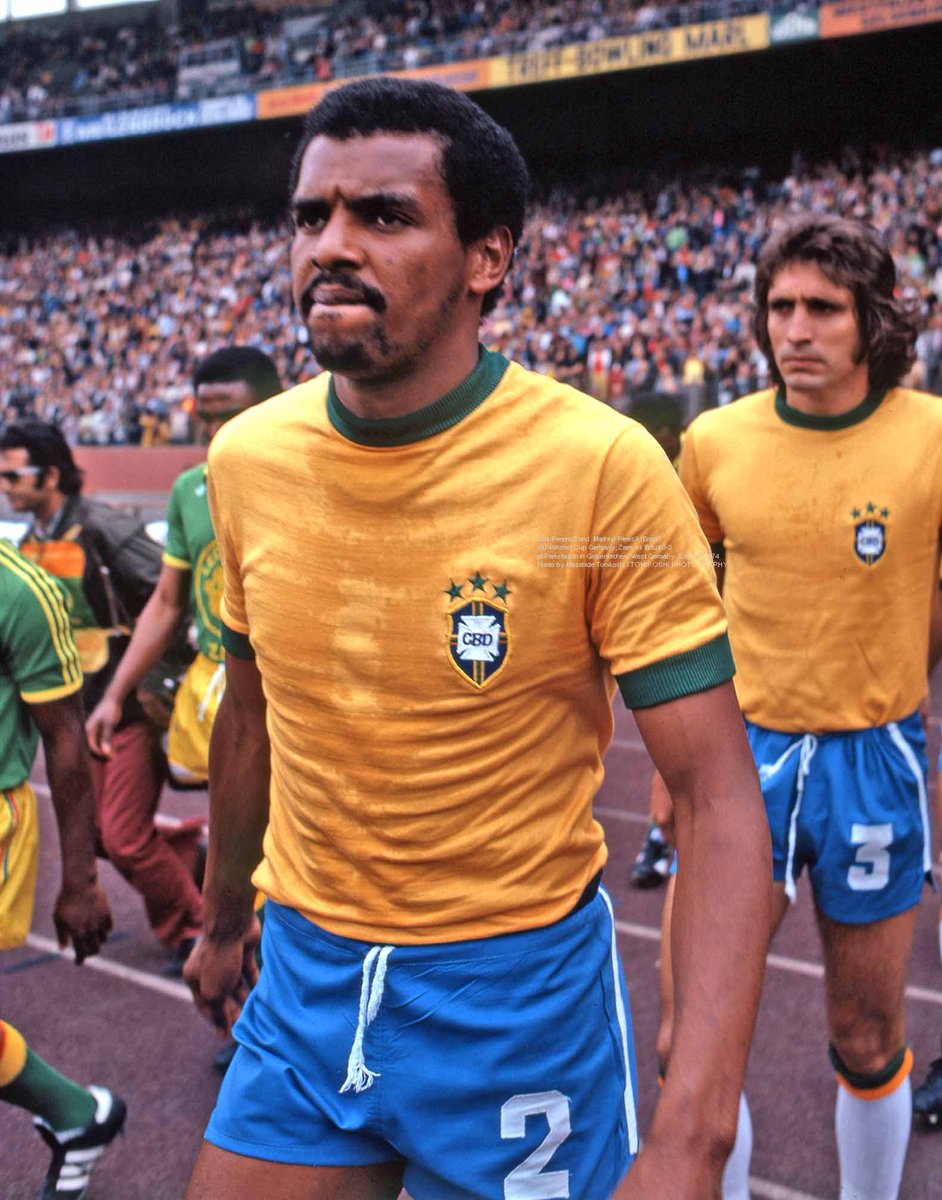 fussballgeekz's tweet photo. Bought from #Palmeiras after #WC74 🇩🇪, Luís Pereira's 🇧🇷 6 years spell at #AtleticoMadrid 🇪🇸 observed #Atleti win the #CopaDelRey in 1975/76 & the #LaLiga title a year later, establishing the powerful #Brazilian as one of #Europe's finest central defenders. https://t.co/XRqxTXq4ZZ