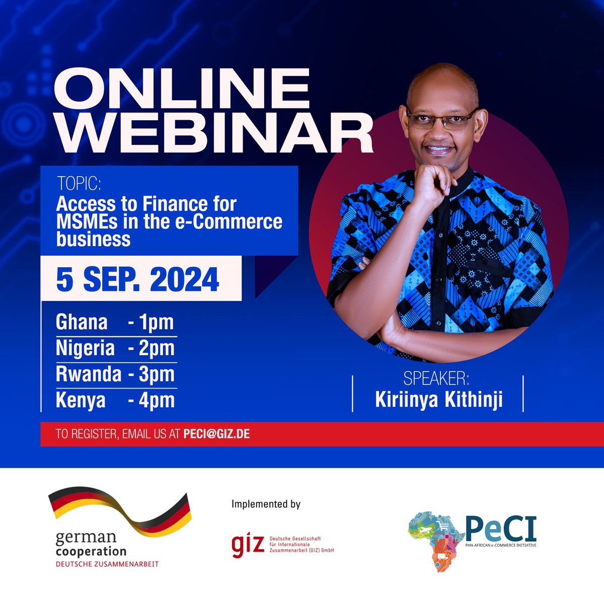 giz_rwanda's tweet photo. One of the biggest challenges for e-commerce entrepreneurs is accessing finance. 💰💶🫰

Join our E-Commerce Webinar Series on September 5th to learn how to overcome this hurdle. Engage, grow, and succeed together! 🤝

Secure your spot: peci@giz.de https://t.co/oFIpFvvnnH