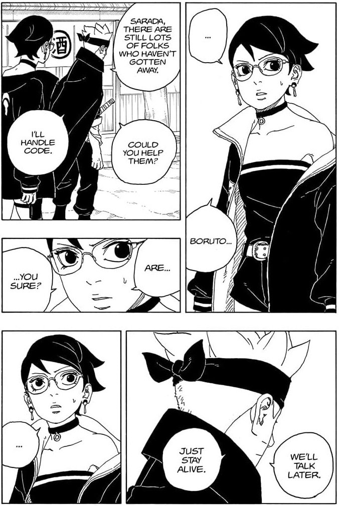 boruto_oo7's tweet photo. Given the context of koji's prescience, these two panels hit so different now... https://t.co/rh6LBk0l6b