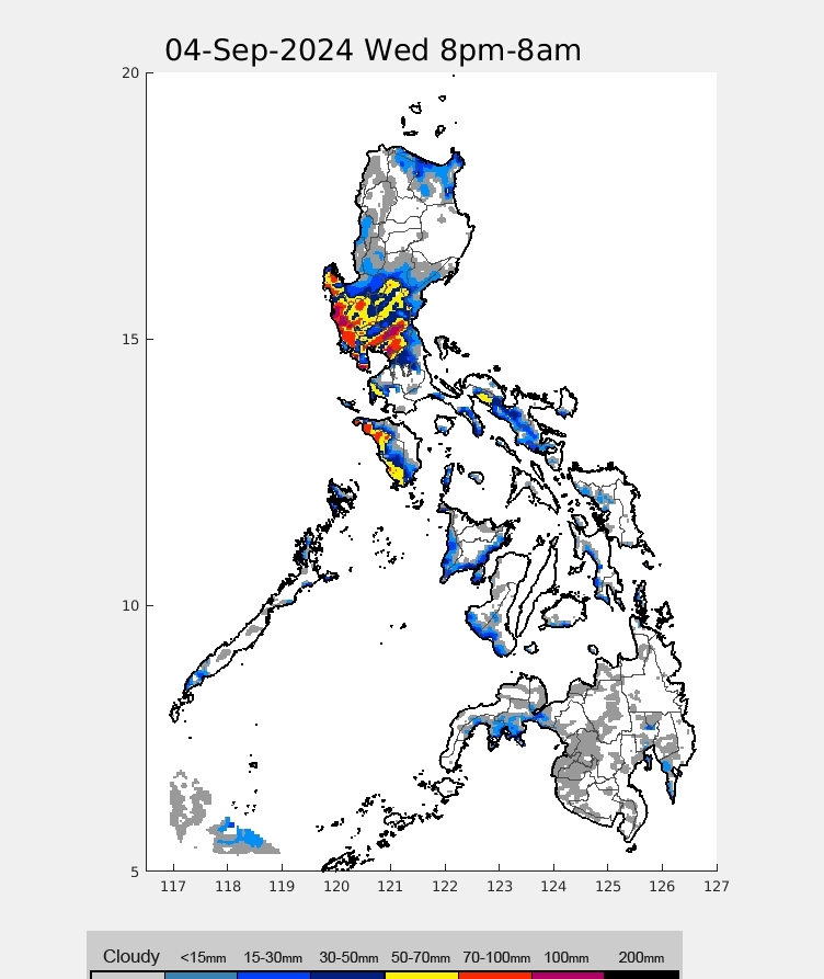 Weather_Manila's tweet image. (20240903pm) rainfall projection until Friday #EntengPH