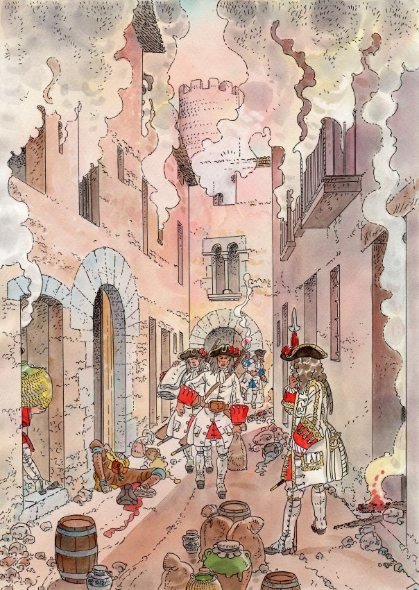 3 setembre 1713. Les tropes del rei borbó Felip V de Castella ocupen #Terrassa, la incendien i la saquegen durant tres dies
De ponent, ni vent ni gent