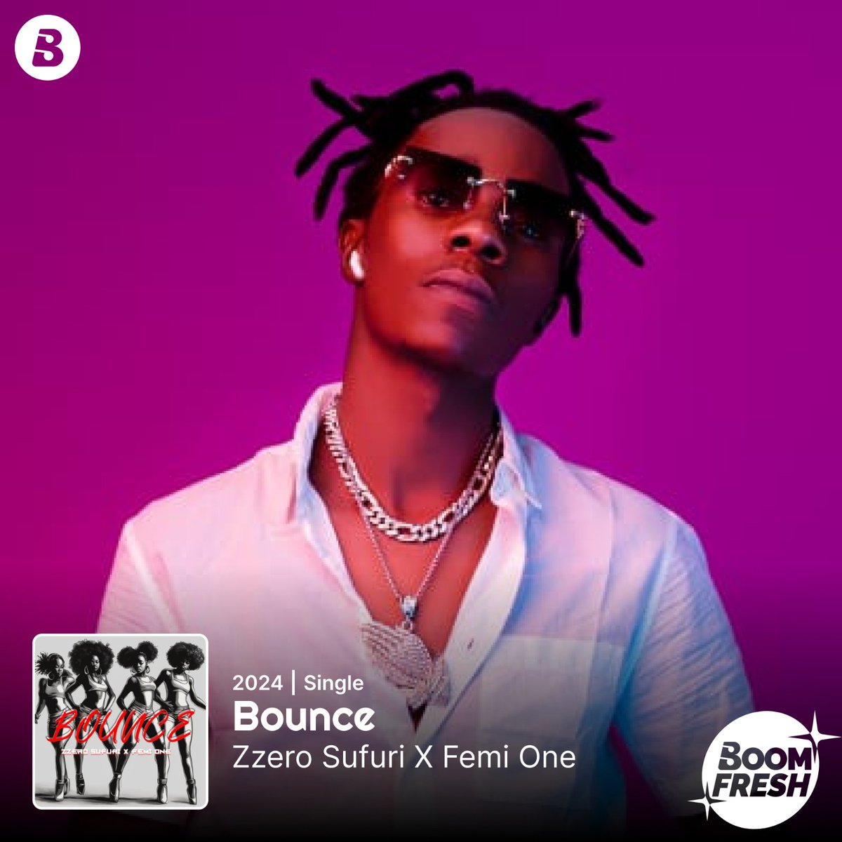 Kenyan hitmakers, <a href="/ZzeroSufuri/">Zzero Sufuri</a> &amp; <a href="/Femi_One/">Femi One</a> have teamed for a new party anthem dubbed 'Bounce' 🎶🔥🔥

Check it out now &amp; turn up the vibe on Boomplay!!
Link ➡️ Boom.lnk.to/ZzeroSufuriBou…

#Boomplay #HomeOfMusic #MusicForYou #ZzeroSufuri #FemiOne #Bounce #NewMusic #BoomFresh
