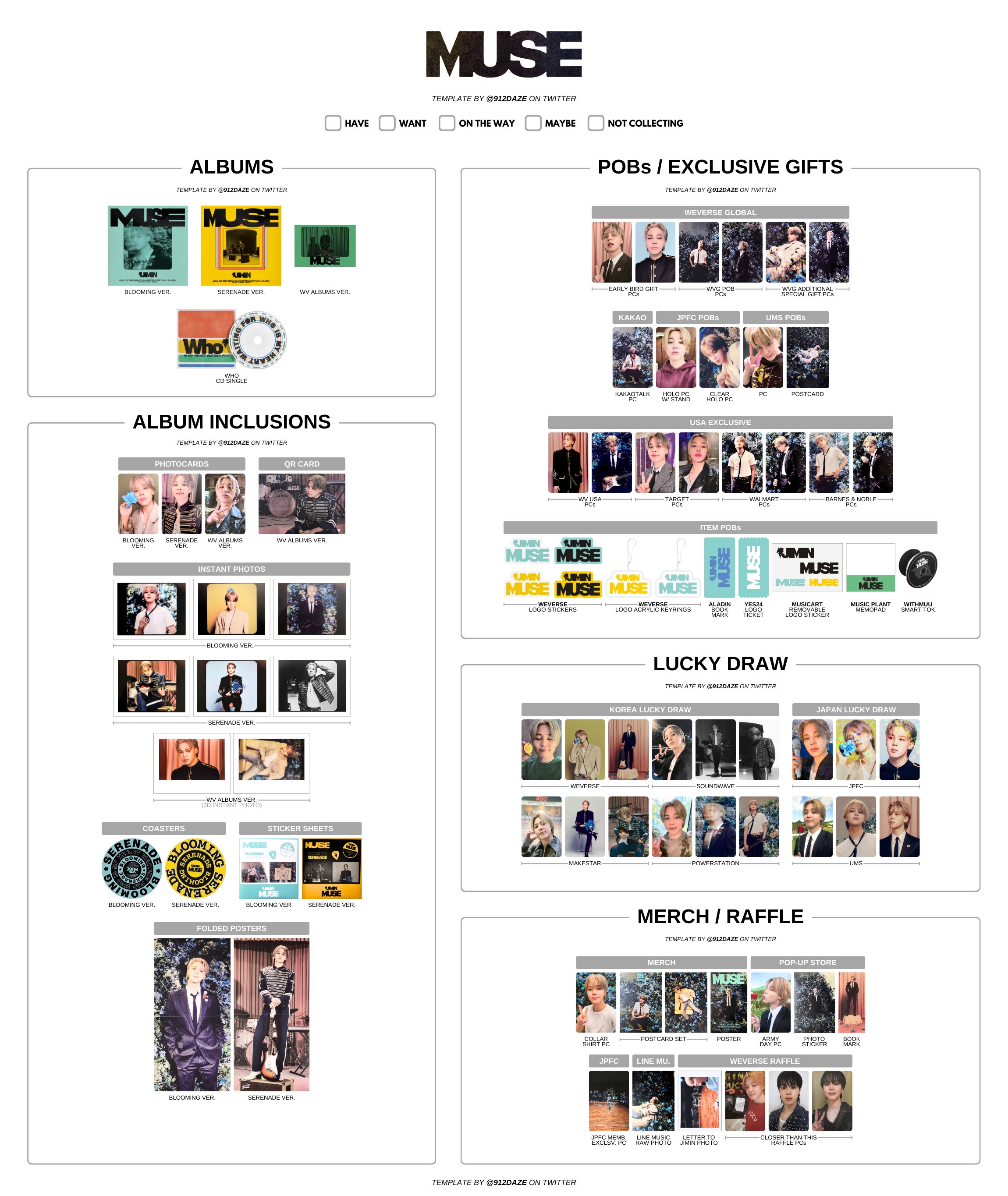 ジミン jimin MUSE ARMY DAY SPECIAL GIFT トレカ Jimin 'MUSE' Smeraldo Pop-up ARMY DAY Event Photocard Set