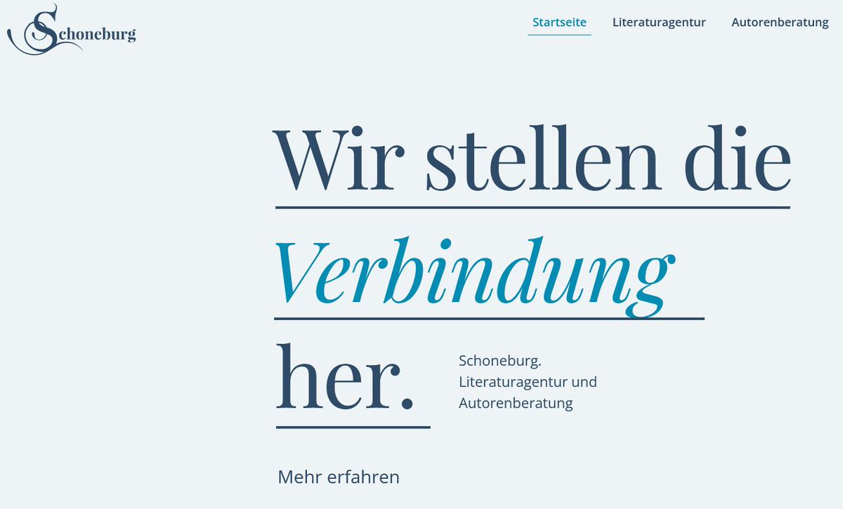 Wir sind total glücklich über die neue Website, die uns Tobias Huber vom studio rotstift gezaubert hat. Schaut mal vorbei! Wie findet Ihr sie so?
schoneburg.de
#website #webdesign #wordpress #Literaturagentur #Autorenberatung #kreativsein #kreativesschreiben