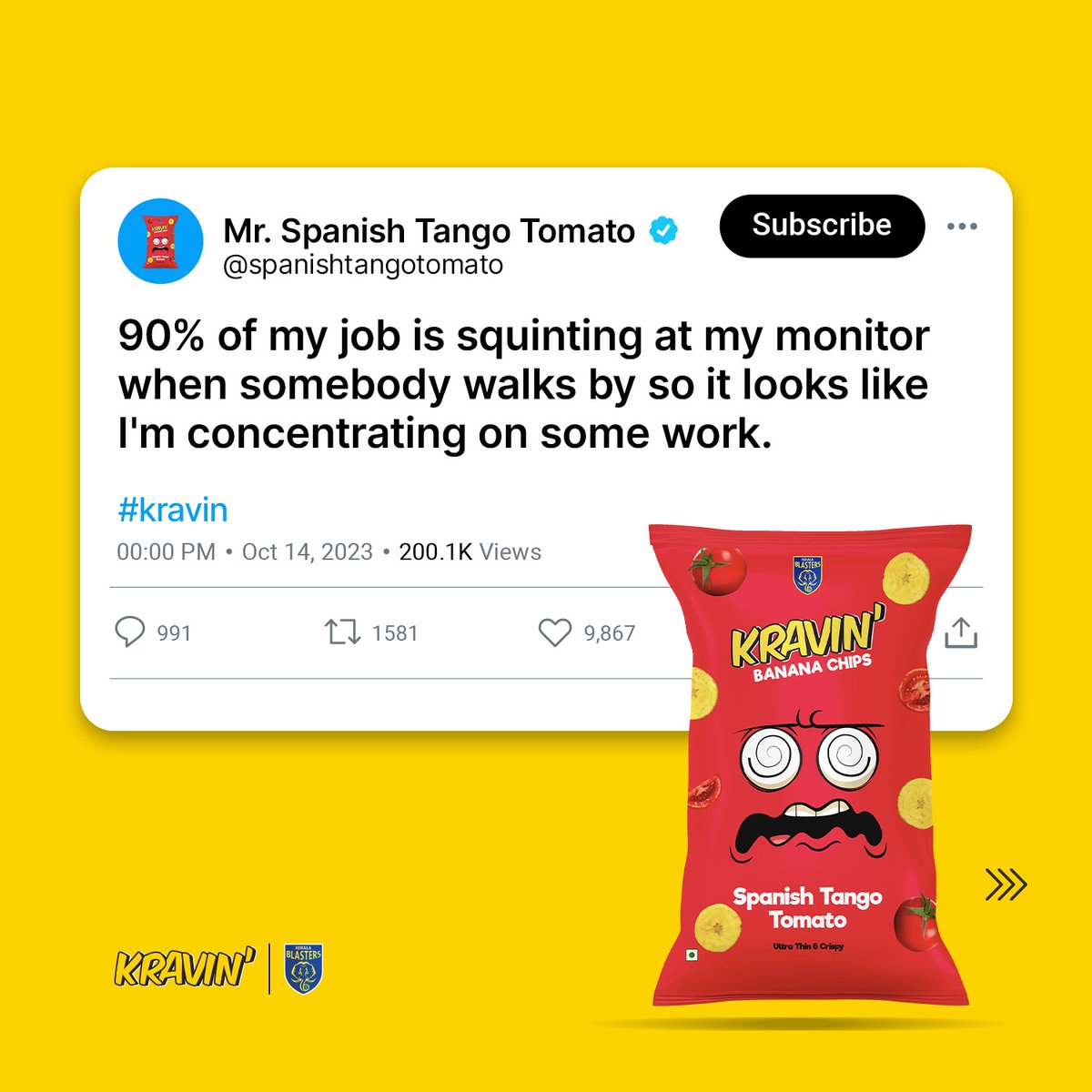 KravinIndia's tweet image. Post your thoughts in the comments section.

#kravin #kravinindia #kravincuisine #kravinbananachips #tweets #viralpost #trending #emotions