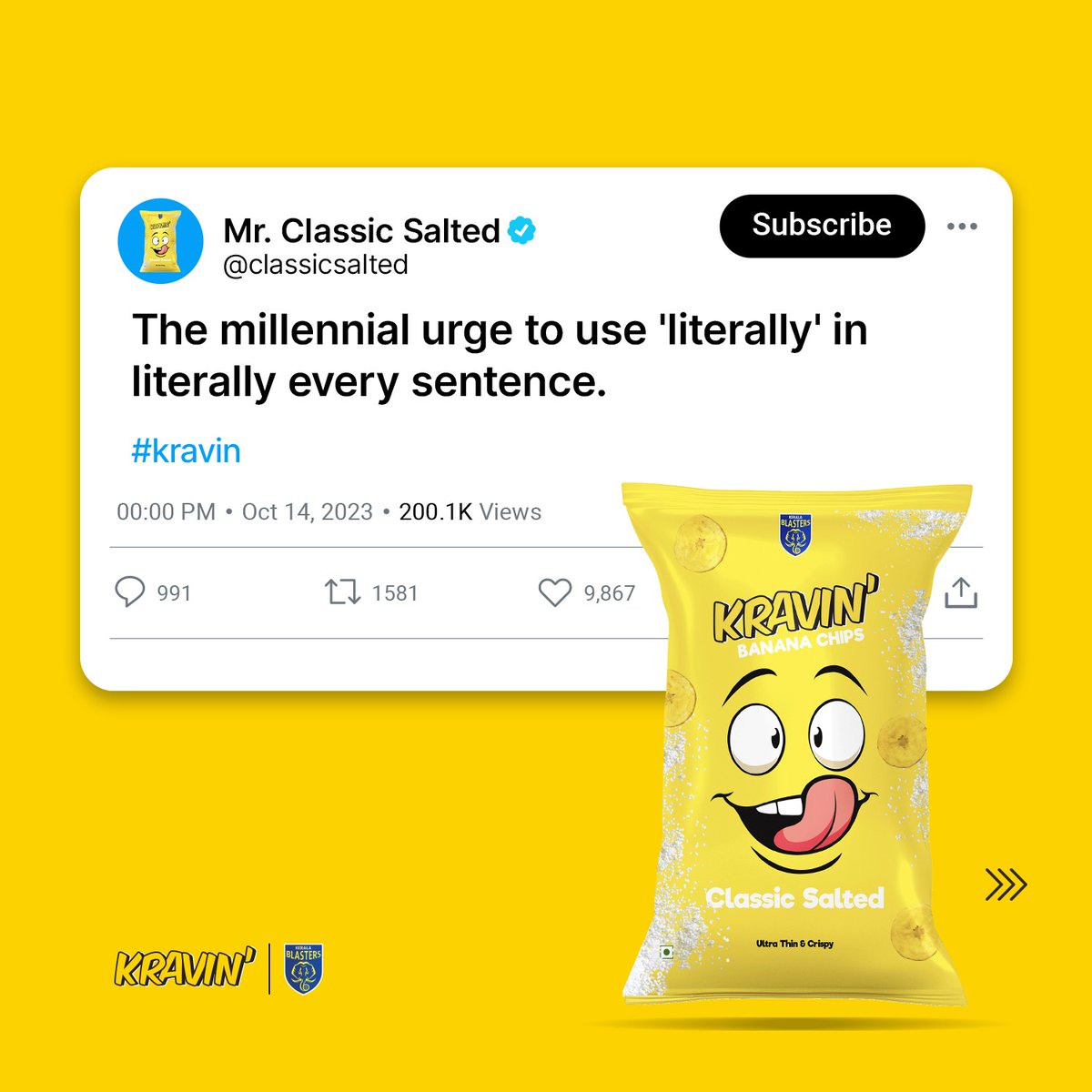 KravinIndia's tweet image. Post your thoughts in the comments section.

#kravin #kravinindia #kravincuisine #kravinbananachips #tweets #viralpost #trending #emotions