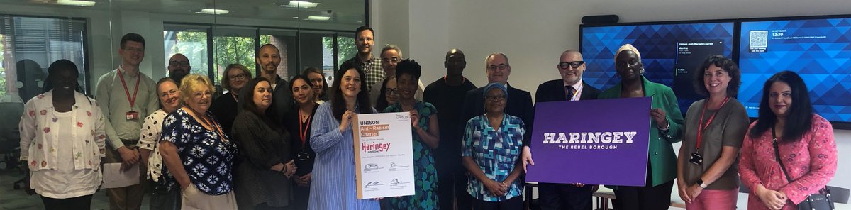 haringeycouncil's tweet photo. The Leader, Cllr @perayahmet, &amp; our Chief Executive, Andy Donald, have signed @unisontheunion's #AntiRacismCharter with senior @Haringey_Unison representatives today.

#Haringey has a #proud record of standing up against prejudice &amp; there's no place for hate in our #RebelBorough. https://t.co/e7TzaEOcM9