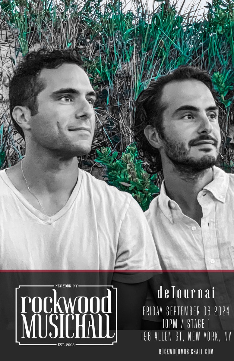 deTournaimusic's tweet photo. Our next show is this Friday September 6 at 10PM at Rockwood Music Hall in NY!

https://t.co/jbmr1jl5nn https://t.co/bynck69bUN