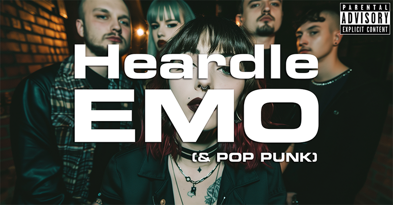 Emo kids, assemble! 🦇

The new Heardle game is here to test your music knowledge. Can you guess the song faster than you can say 'It's not a phase, mom!'? 

Play now at HeardleDecades.com

#Emo #Heardle #Music #PopPunk