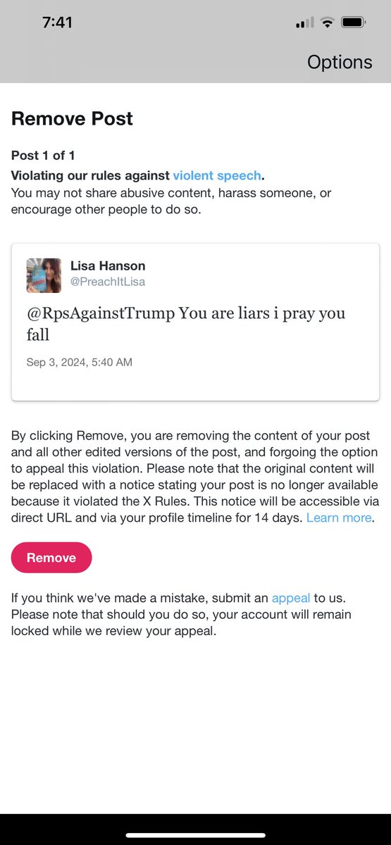 Snuggwugg's tweet photo. @elonmusk my account  preach it lisa suspended again for this 🙄 I don’t think it’s violation? #FreeSpeech https://t.co/UThKGyZVWv