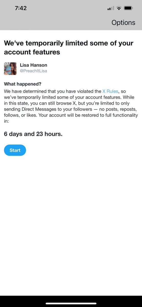 Snuggwugg's tweet photo. @elonmusk my account  preach it lisa suspended again for this 🙄 I don’t think it’s violation? #FreeSpeech https://t.co/UThKGyZVWv