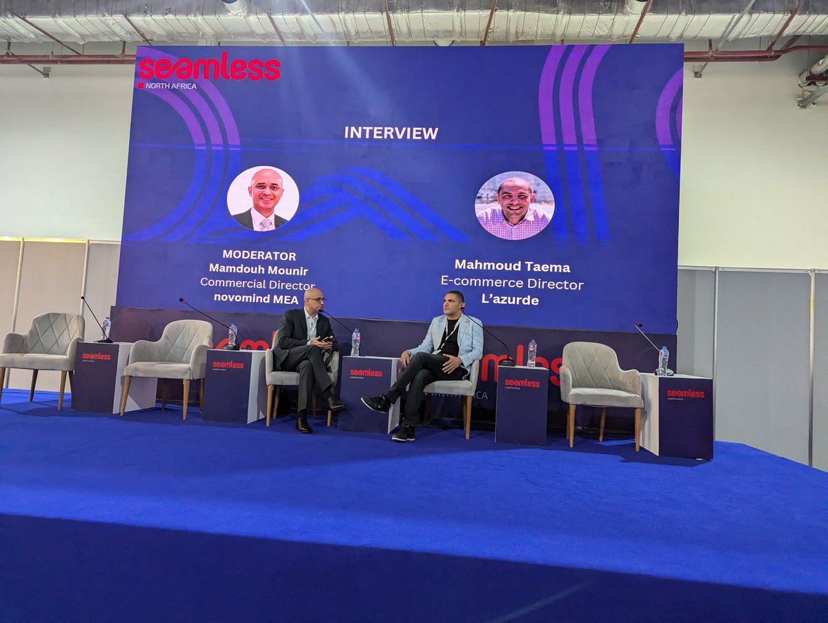 wdeveloper's tweet image. On stage Mahmoud Taema E-commerce Director at @lazurde telling the audience real life experience from his journey #seamlessNA - real content don't miss it out